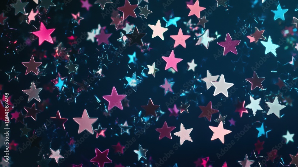 A constellation of differently shaped and colored stars forming a cohesive pattern in a dark sky, metaphorically representing the brilliance and unity of diverse identities, minimalist composition A constellation of differently shaped and colored stars forming a cohesive pattern in a dark sky, metaphorically representing the brilliance and unity of diverse identities, minimalist composition