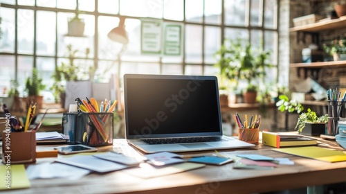 Wallpaper Mural Creative workspace inspiration home office modern design indoor environment bright lighting productivity concepts Torontodigital.ca