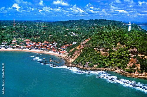 Vista aérea de Morro de São Paulo, Bahia photo