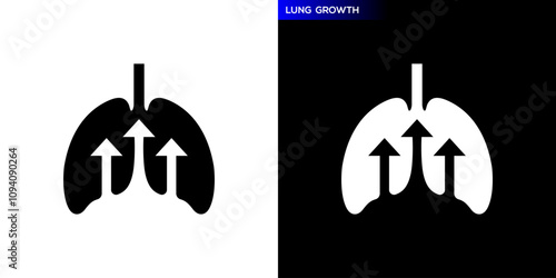 Lung growth logo. Medical, treatment, doctor. Icon symbol design template EPS 10.