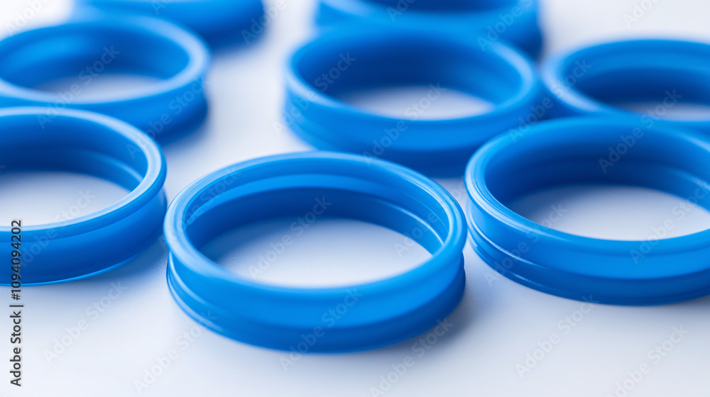 abstract blue plastic ring shapes close up macro stock image abstract blue plastic ring shapes close up macro stock image
