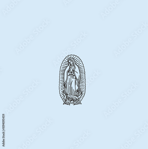 THESE HIGH QUALITY MOTHER MARIA VECTOR FOR USING VARIOUS TYPES OF DESIGN WORKS LIKE T-SHIRT, LOGO, TATTOO AND HOME WALL DESIGN