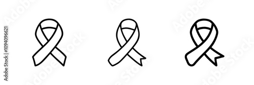 Outline of an awareness ribbon, symbolizing causes or advocacy.