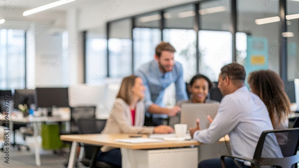Out-of-Focus Team Discussion in Office
Out-of-Focus Team Discussion in Office
