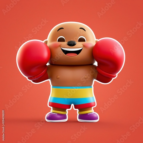 3d render of a boxer