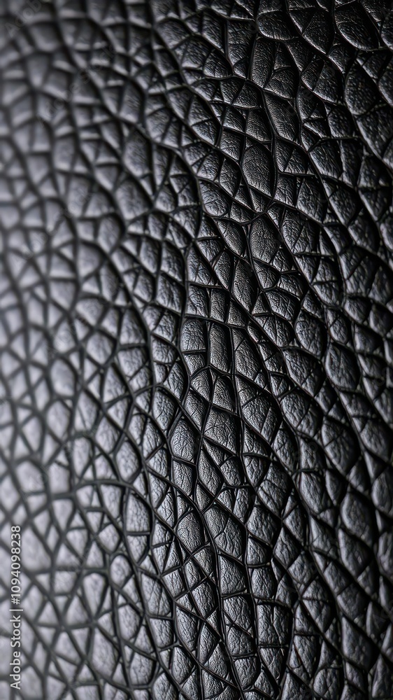 Close-up of black leather material with natural grain texture, backdrop Close-up of black leather material with natural grain texture, backdrop