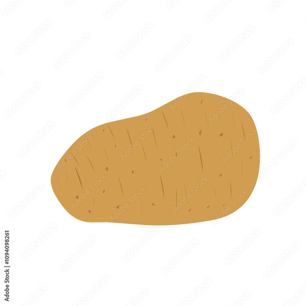 Flat design Potato illustration Flat design Potato illustration