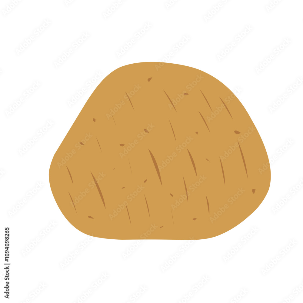 Flat design Potato illustration Flat design Potato illustration