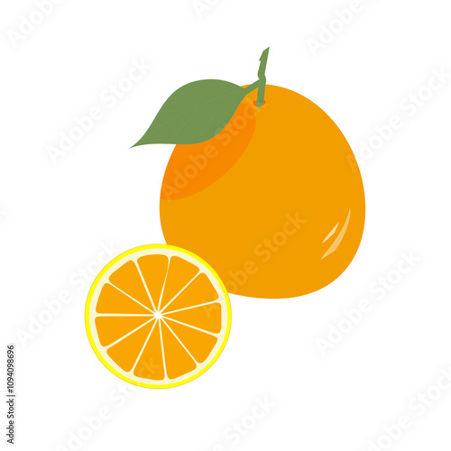 orange fruit with leaves