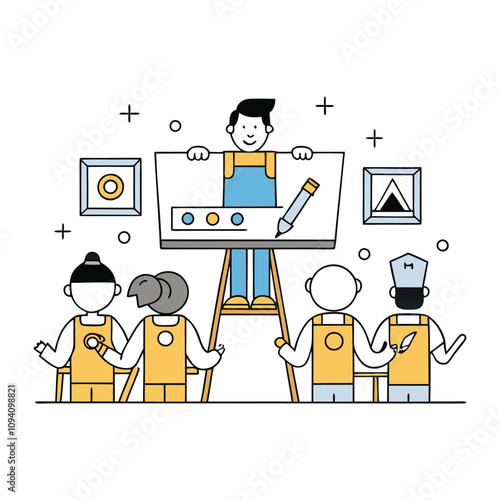 "Illustration workshops focused on creating striking silhouettes, teaching techniques for crafting bold, dynamic designs that emphasize shapes, contrast, and storytelling."