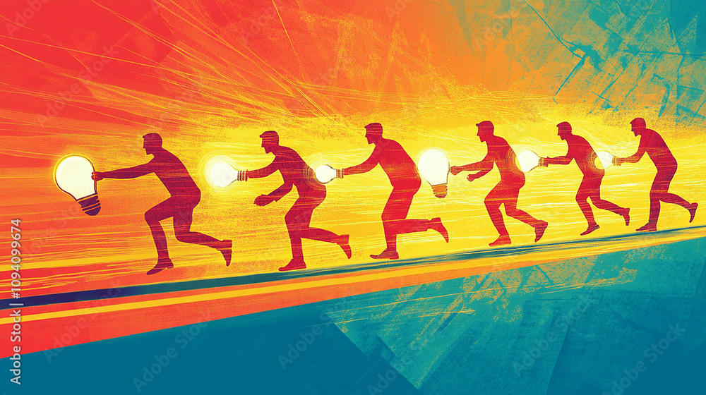 Obraz premium Business leaders inspire innovation, adapt to market changes, and foster a culture of resilience for sustained competitive advantage.