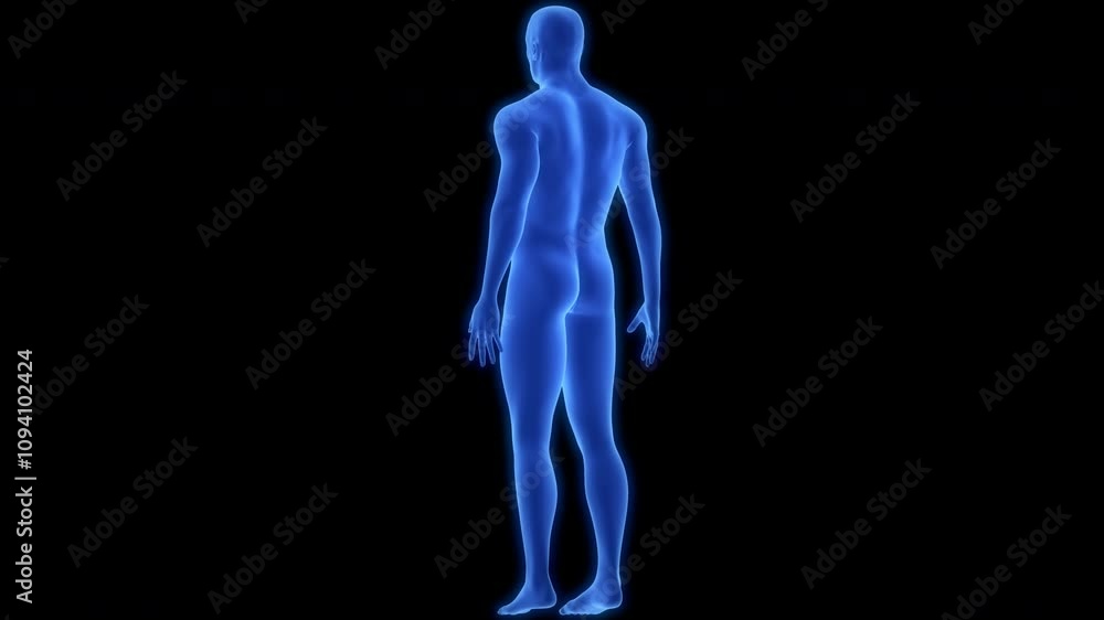 Human Muscular Body Anatomy Animation Concept Human Muscular Body Anatomy Animation Concept
