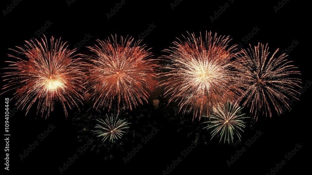 A vibrant display of fireworks lighting up the night sky in various colors. A vibrant display of fireworks lighting up the night sky in various colors.
