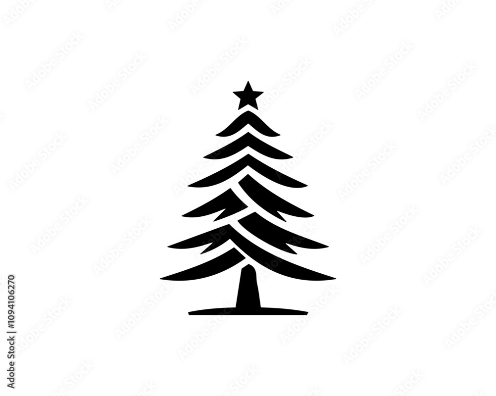 Obraz premium christmas trees vector illustration