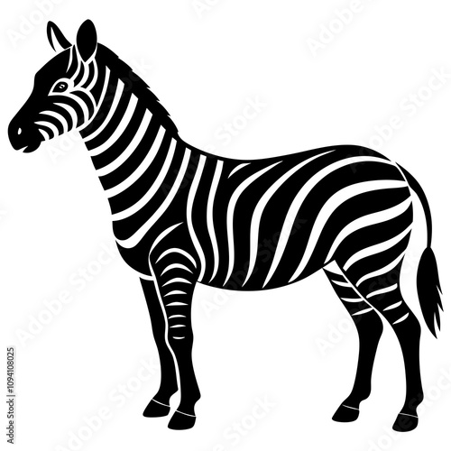 zebra isolated on white