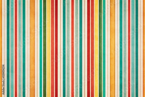 Vintage Style Photography of a Colorful Vertical Lines Pattern on White Background, Perfect for Textiles, Wallpapers, and Modern Design Aesthetics