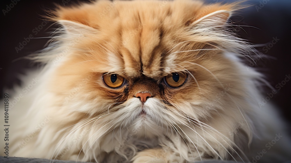 Expressive Persian Cat with Chubby Cheeks and Captivating Eyes Expressive Persian Cat with Chubby Cheeks and Captivating Eyes