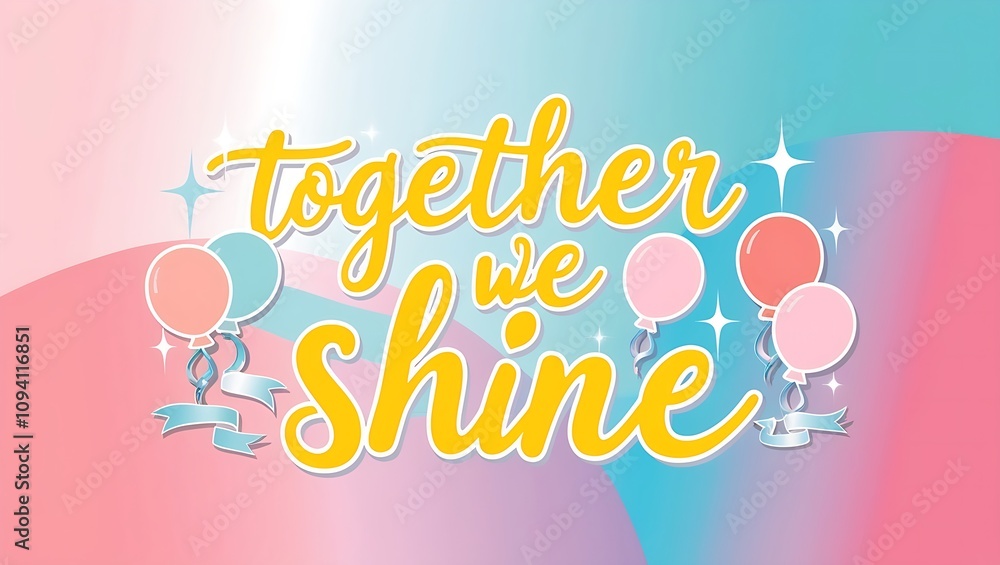 Pastel-colored illustration with the phrase 