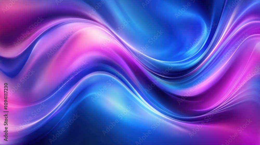 Abstract Waves of Blue and Pink Flowing in a Smooth Gradient, Representing Motion and Energy in an Artistic Digital Design Background Abstract Waves of Blue and Pink Flowing in a Smooth Gradient, Representing Motion and Energy in an Artistic Digital Design Background