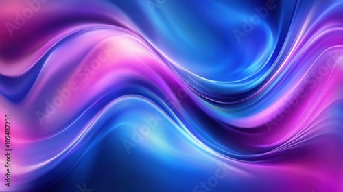 Wallpaper Mural Abstract Waves of Blue and Pink Flowing in a Smooth Gradient, Representing Motion and Energy in an Artistic Digital Design Background Torontodigital.ca