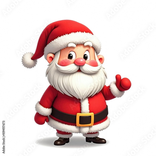  Cute Cartoon Santa Claus Thumbs Up