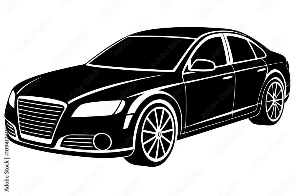 Fototapeta premium black sports car