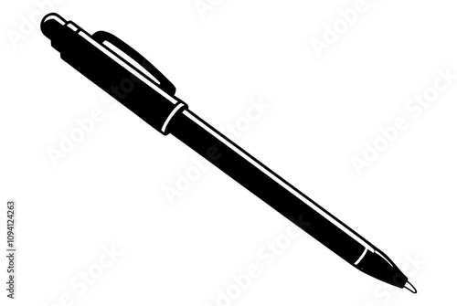 black ballpoint pen