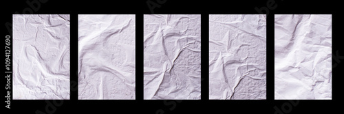 Wallpaper Mural White blank crumpled and creased paper poster texture background Torontodigital.ca