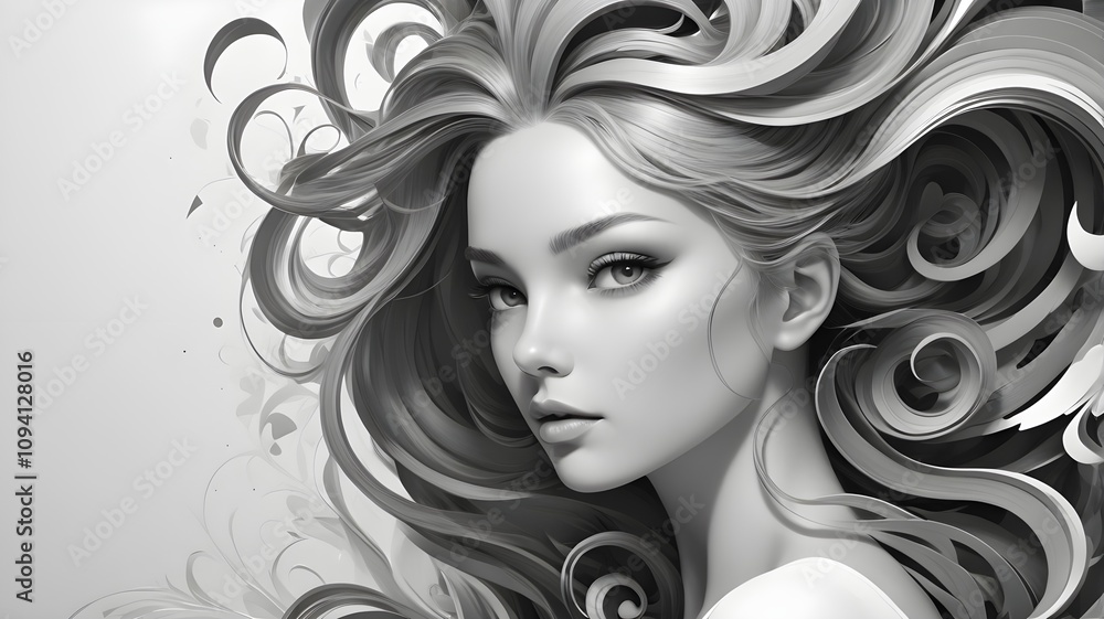 portrait of a girl in black and white portrait of a girl in black and white