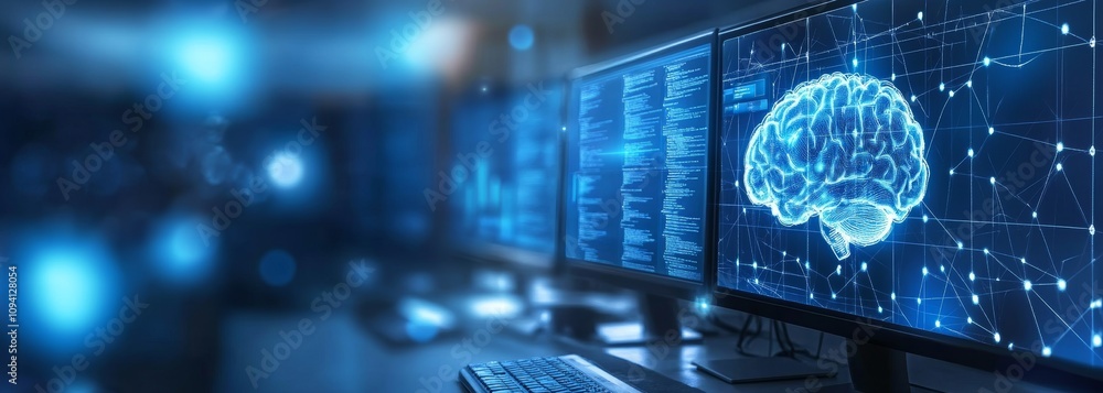 Futuristic High-Tech Laboratory Advanced Research Education Online Learning Technology Futuristic High-Tech Laboratory Advanced Research Education Online Learning Technology