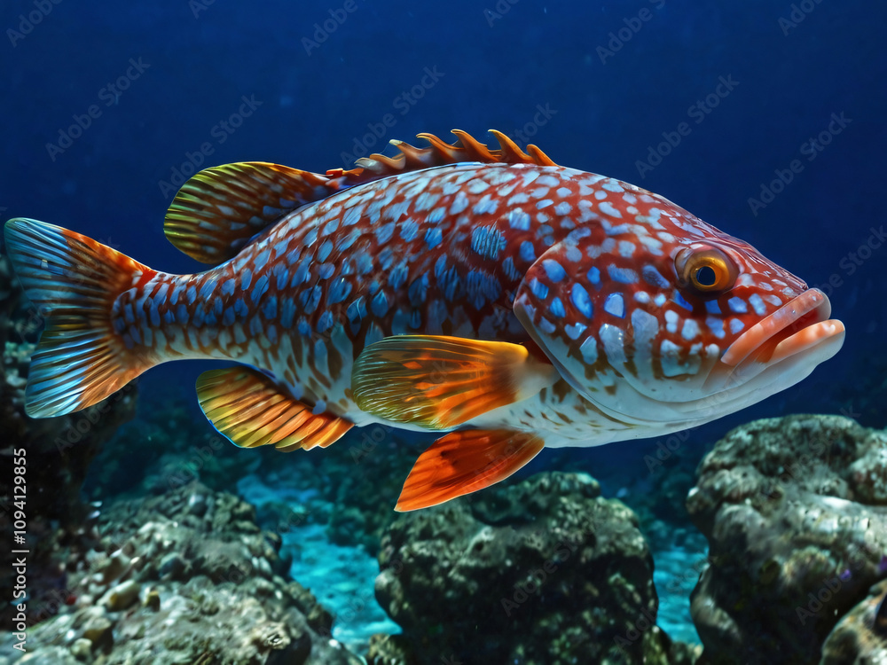 coral grouper fish coral grouper fish