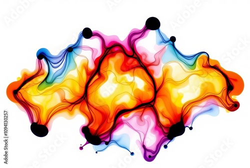 Chromatography ink separation Pigment diffusion patterns resembl photo