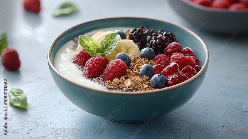 Chia and Flax Seed Infused Vegan Breakfast Bowl Chia and Flax Seed Infused Vegan Breakfast Bowl