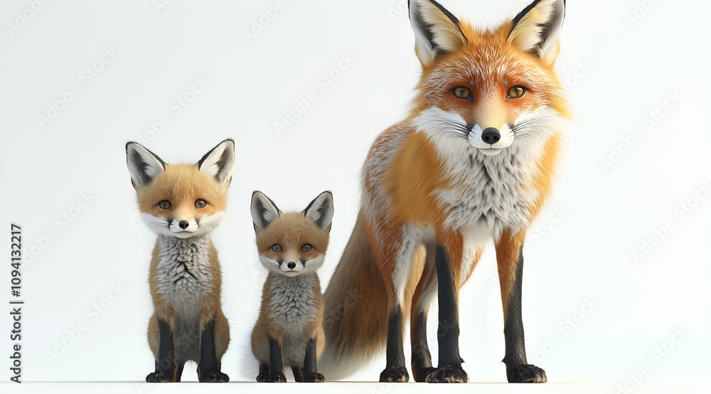 Fototapeta premium red fox isolated on white