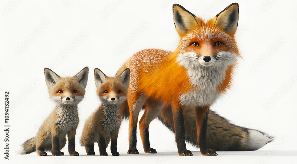 Obraz premium red fox isolated on white