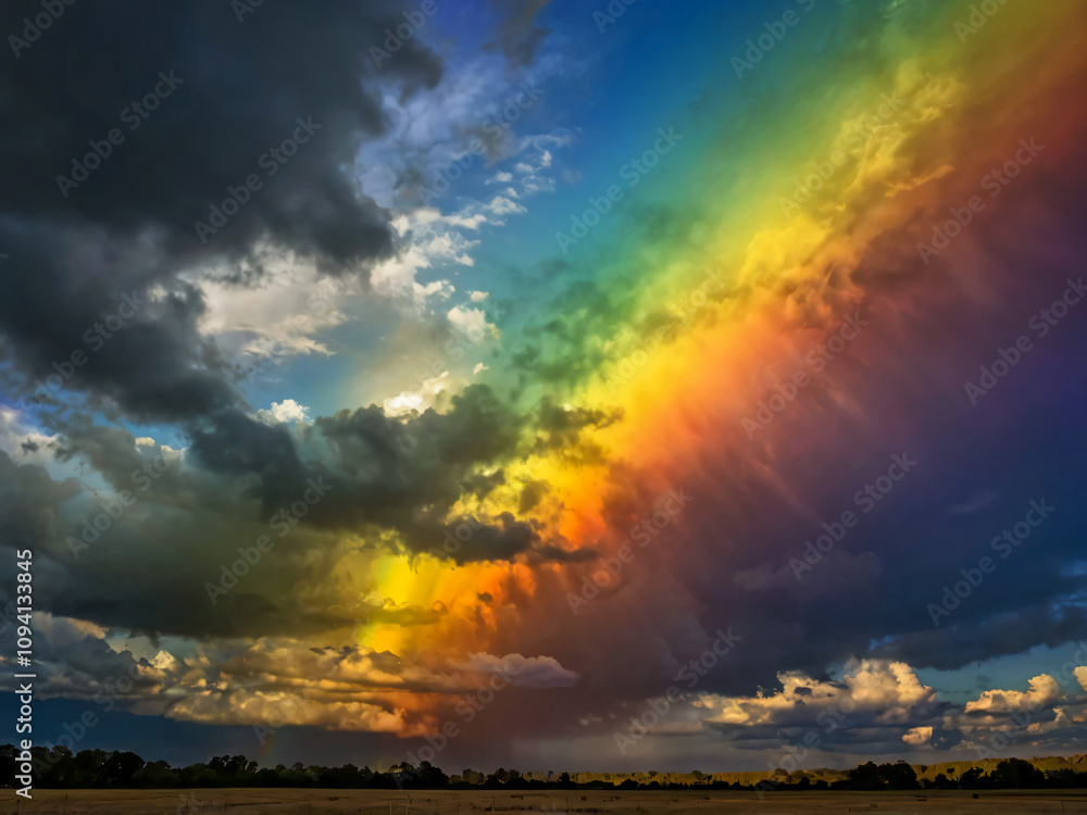 Naklejka premium sunset in the clouds