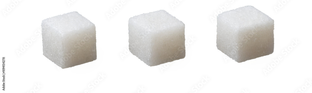 Four white sugar cubes arranged triangular formation are Set Four white sugar cubes arranged triangular formation are Set