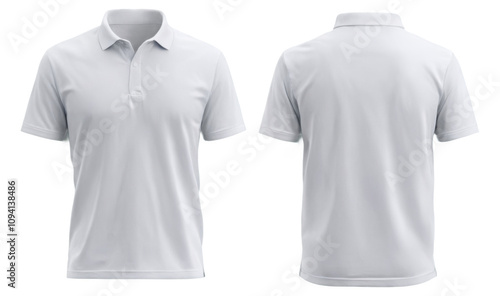 Wallpaper Mural Two front back views white polo shirt Torontodigital.ca
