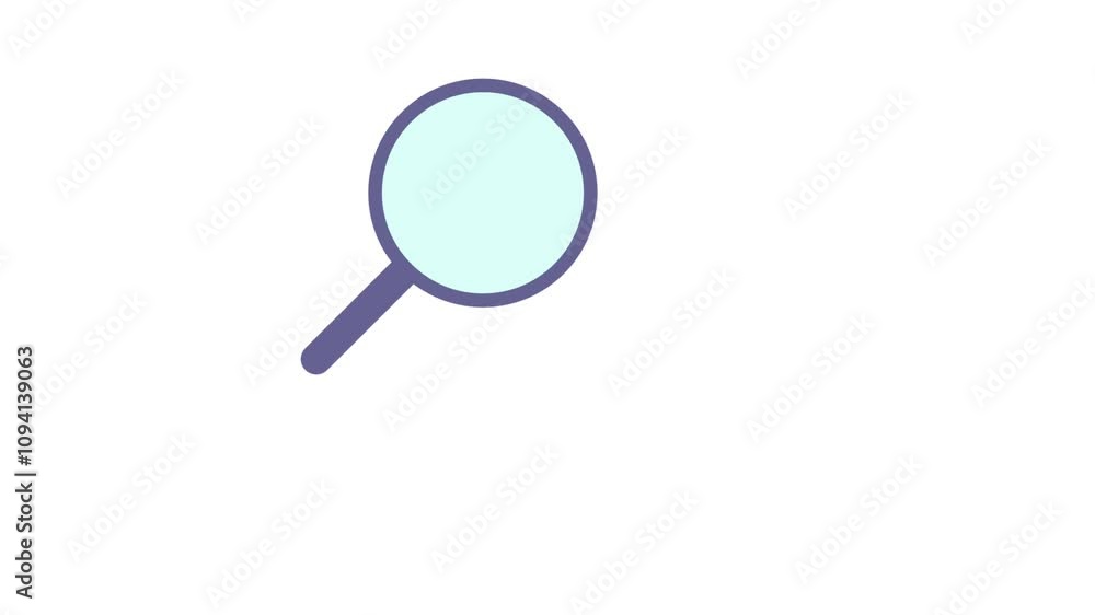 animated searching magnifying glass on white background animated searching magnifying glass on white background