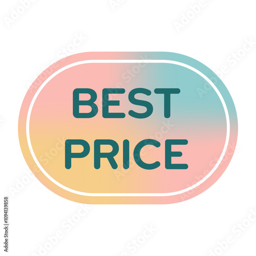 Best price badge in retro style