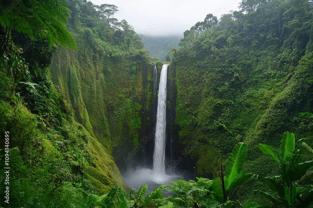 Waterfall, nature landscape Waterfall, nature landscape