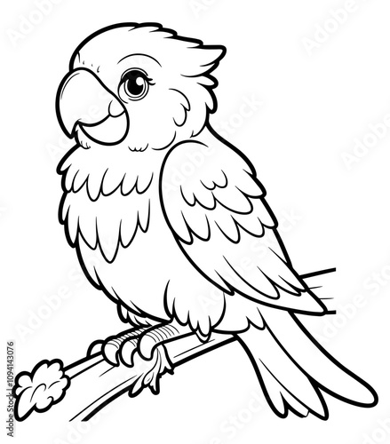 A drawing of a bird