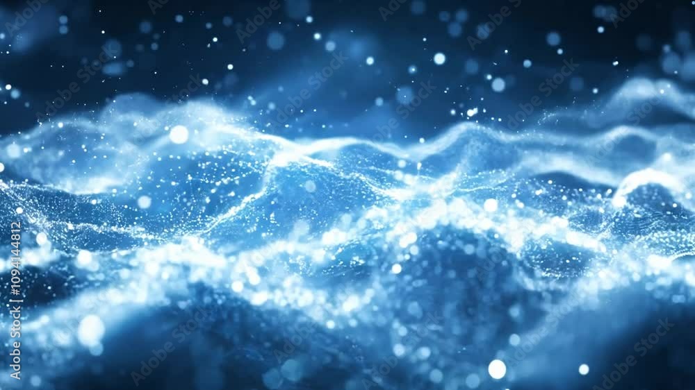 Abstract Digital Wave of Glowing Particles Abstract Digital Wave of Glowing Particles