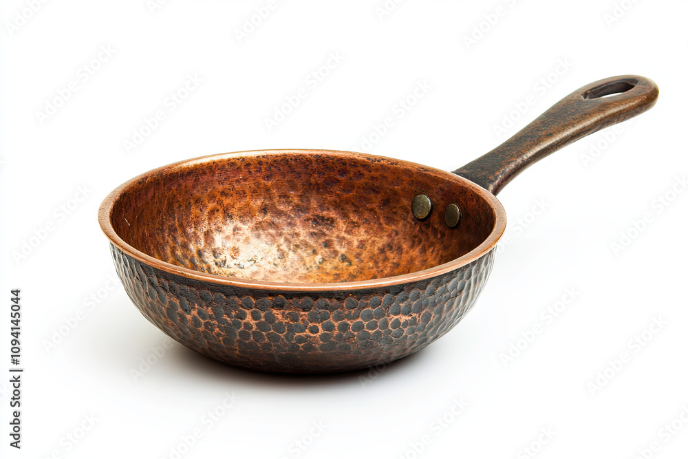 Copper pan on white background Copper pan on white background