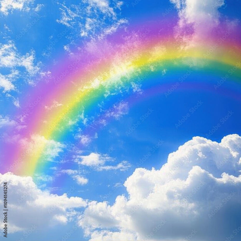 rainbow and clouds