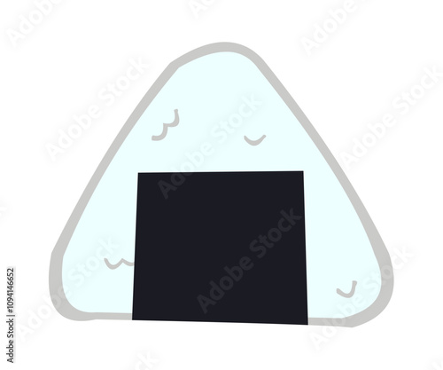 illustration of Japanese food, onigiri.