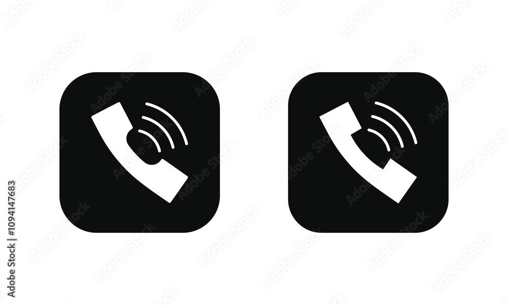 Phone icon in flat style. Vector illustration on isolated background. Phone icon in flat style. Vector illustration on isolated background.