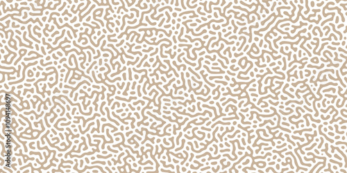 Abstract truing organic wallpaper Turing reaction diffusion monochrome seamless pattern with chaotic motion.