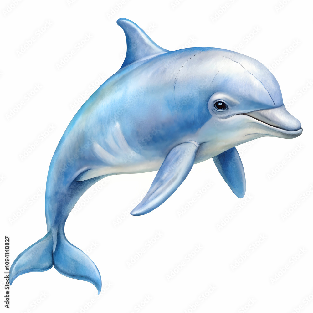 Obraz premium a dolphin on white background