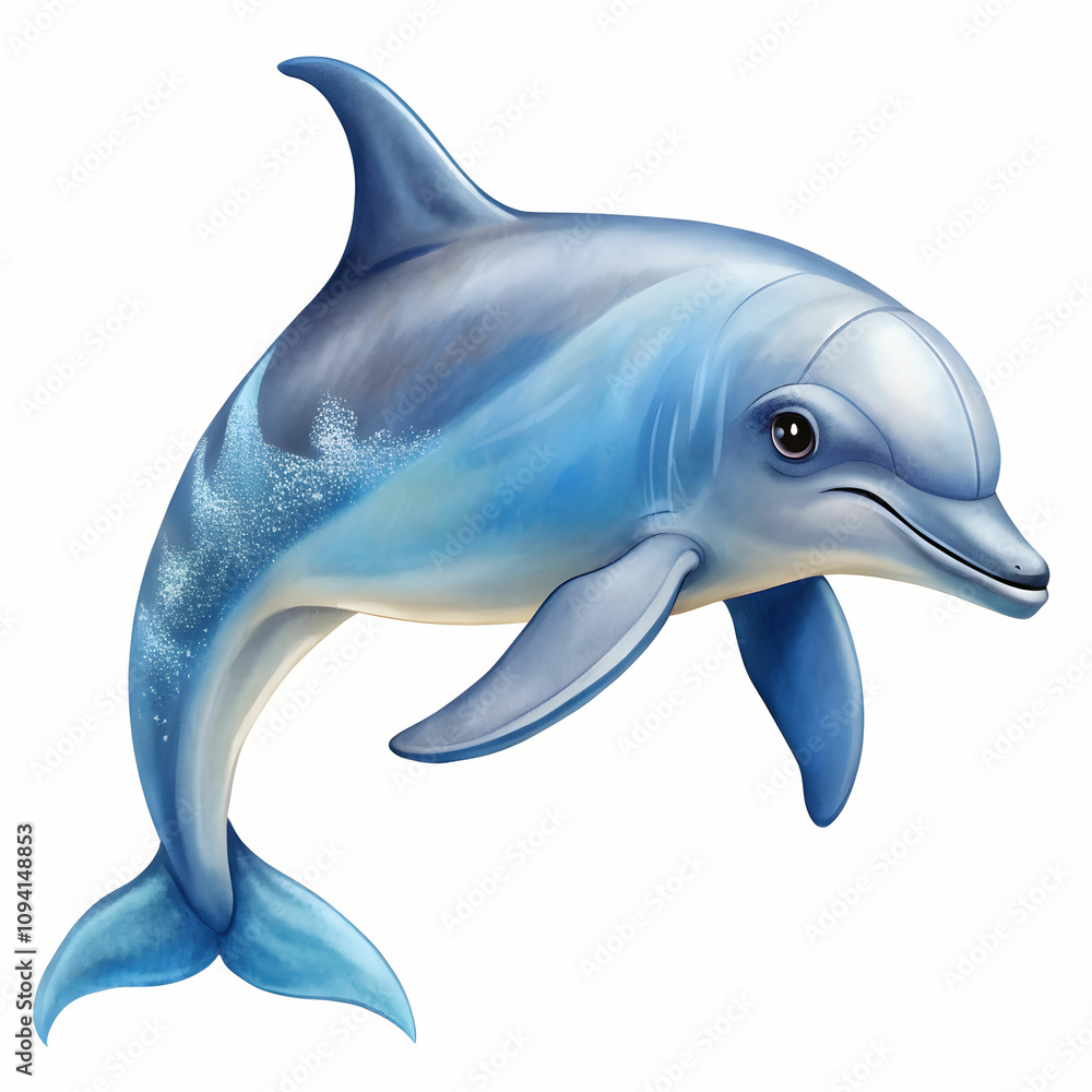 Obraz premium a dolphin on white background